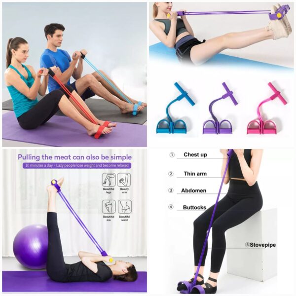 Kitmart™ Sculpt & Tone! Foot Pedal Resistance Band for Easy Tummy Trimming! (No Gym? No Problem!) - KITMART